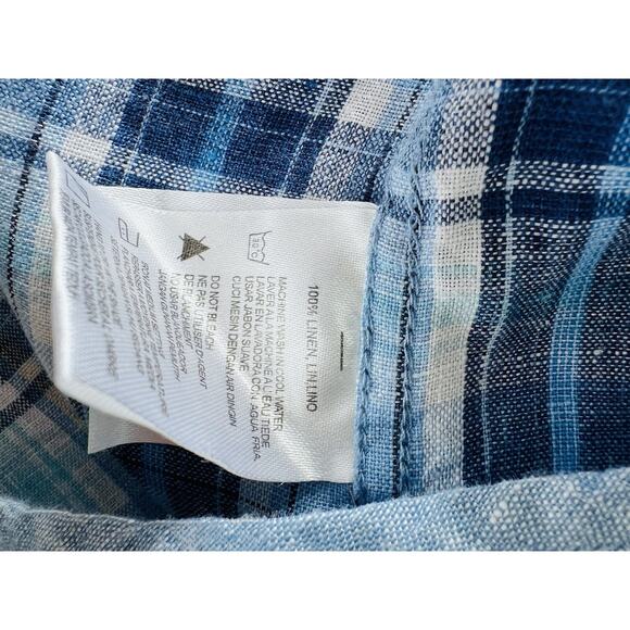 REPORT COLLECTION Linen Blend Button Down Shirt Sz XXL Woven Resort Vacation - Picture 11 of 11